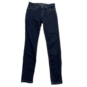 Michael Kors Jeans Womens 4 Dark Blue Wash Izzy Skinny‎ Stretch Denim MK Logo